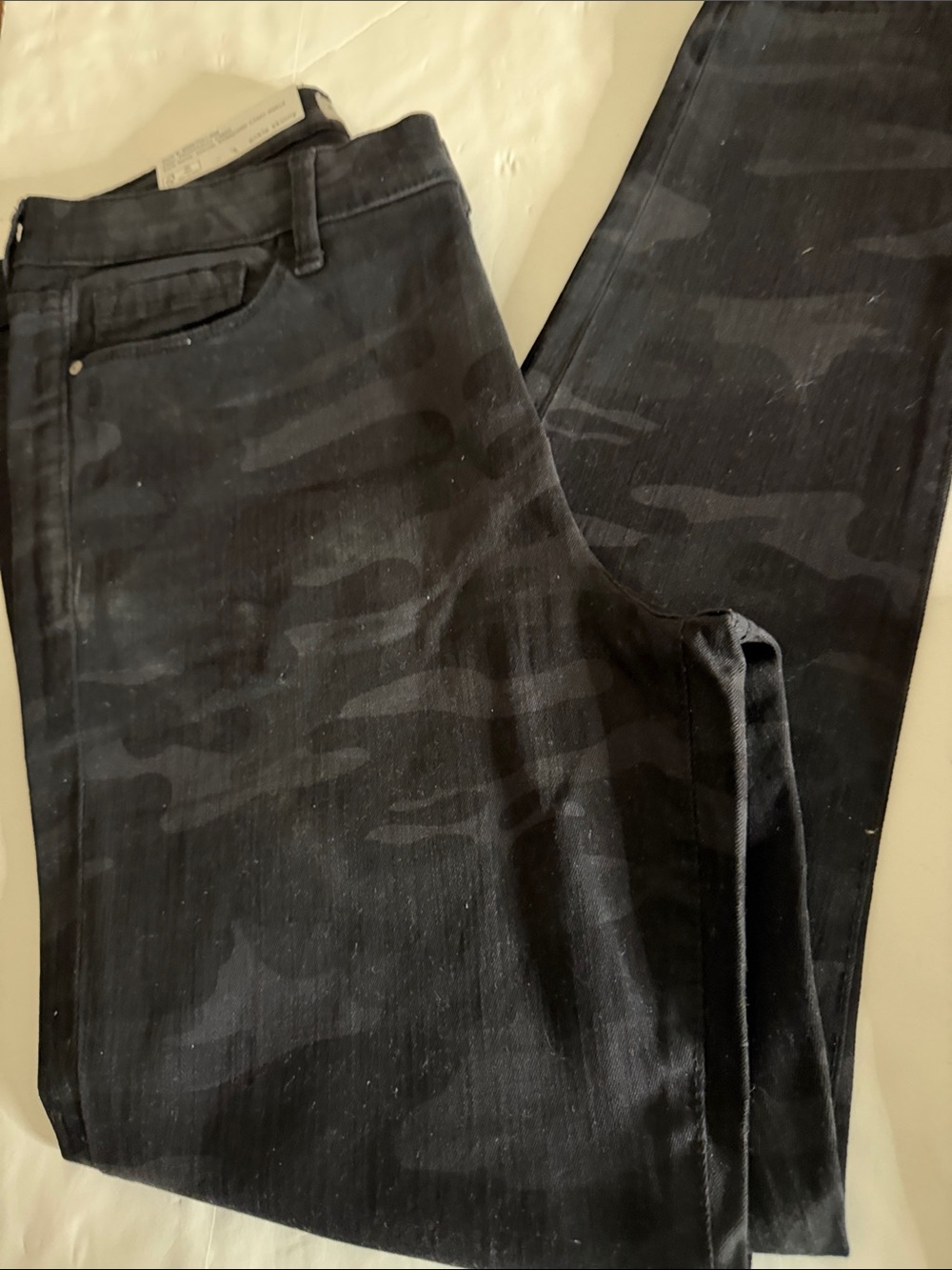 Social Standard  Black Camo Skinny Jeans — Sleek Stretch Denim